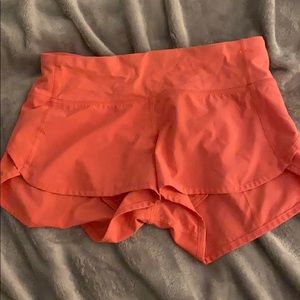 Pink lululemon shorts